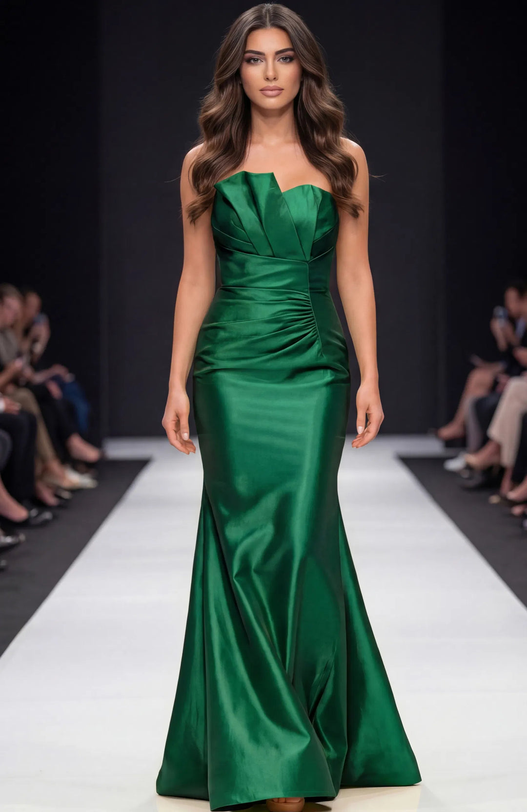 Jovani 46673 Pleated Bodice Trumpet Silhouette Evening Gown
