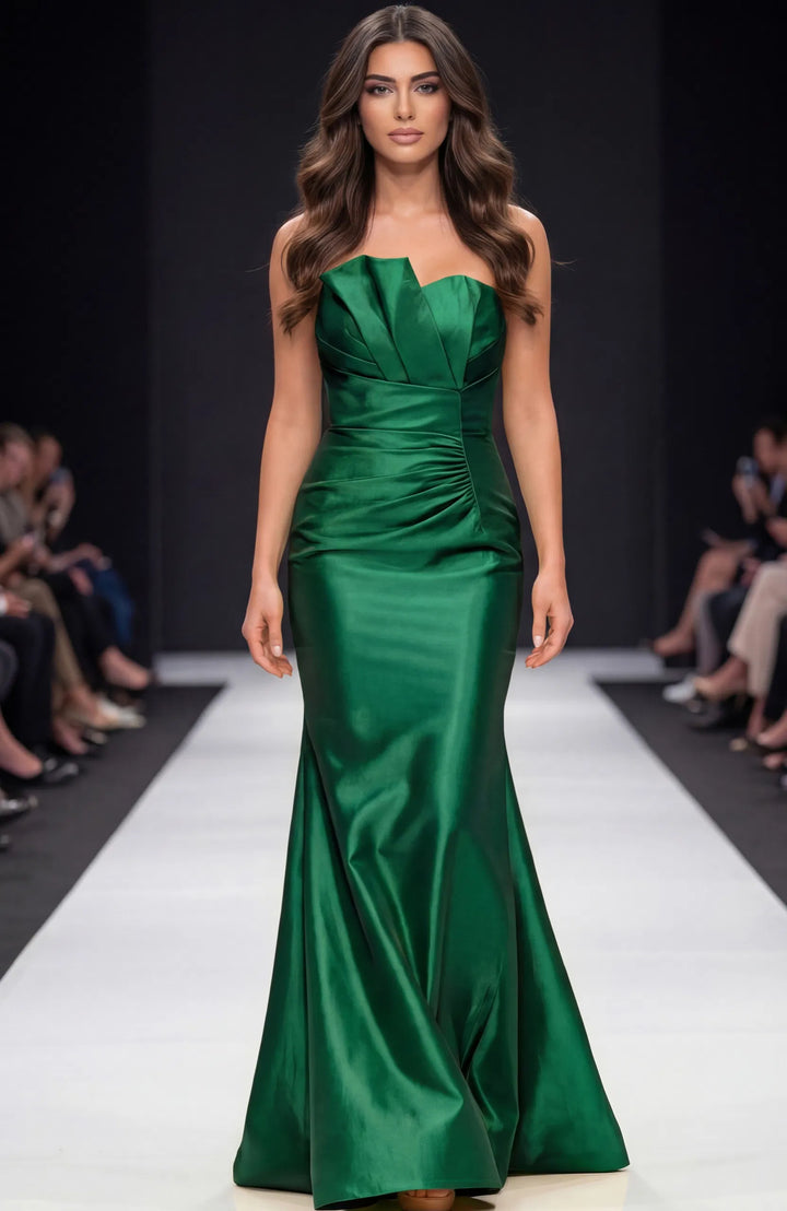 Jovani 46673 Pleated Bodice Trumpet Silhouette Evening Gown