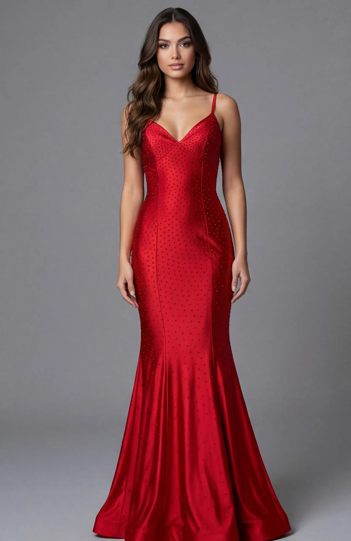 Jovani 47151 Sheath Silhouette With Beaded Accents Evening Gown