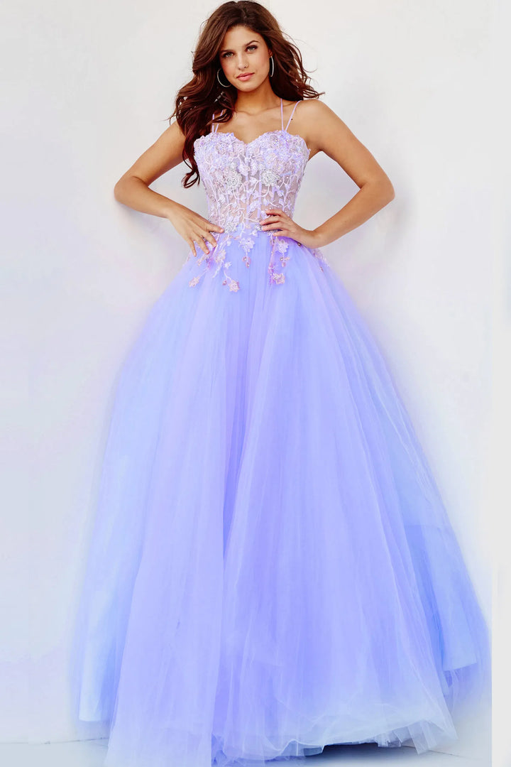 Jovani 06207 Tulle Voluminous Crisscross Gown