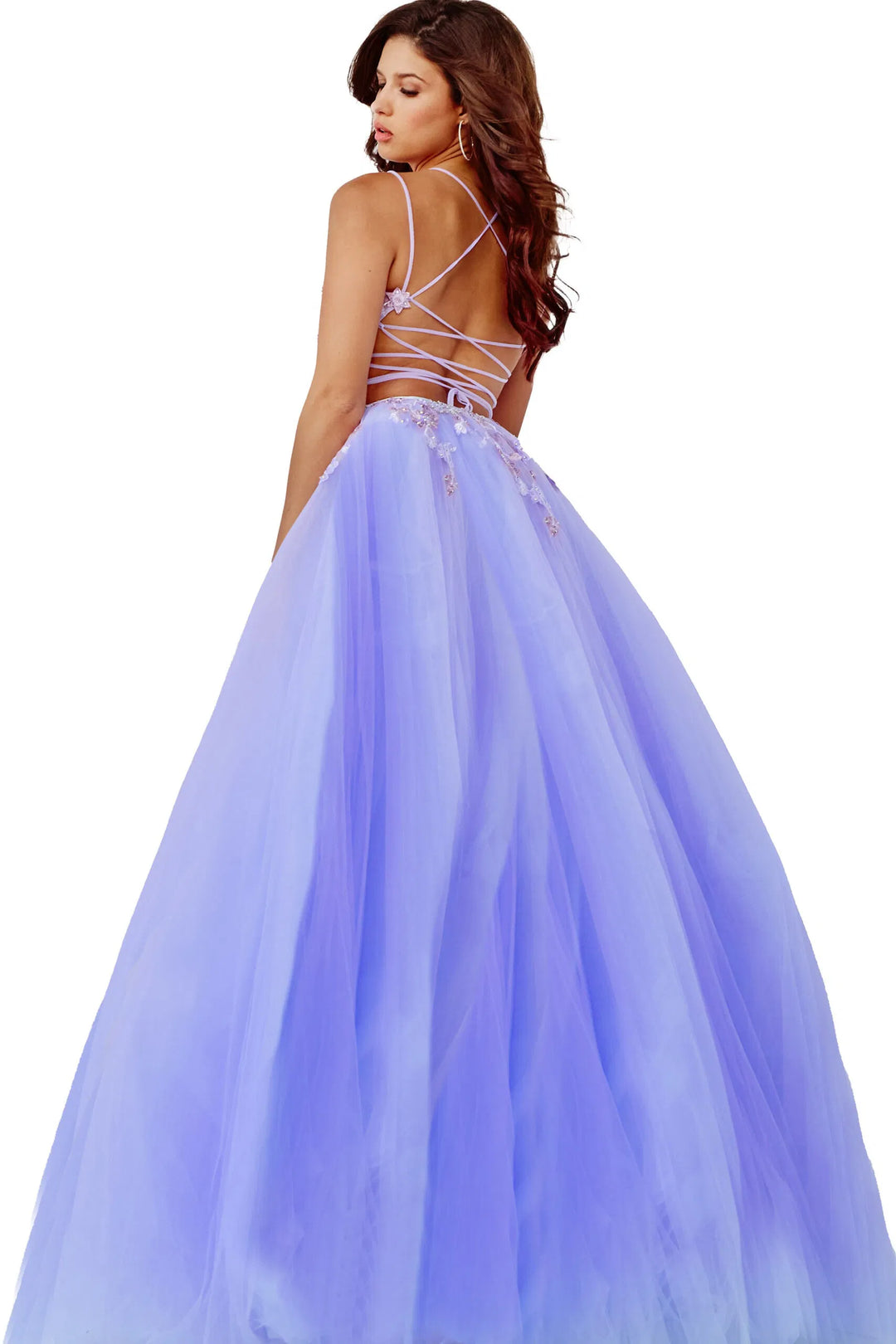Jovani 06207 Tulle Voluminous Crisscross Gown