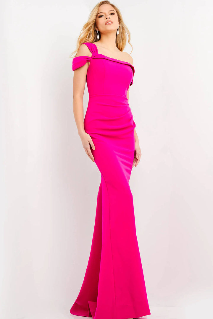 Jovani 06723 Straight Across Plain Full Length Dress
