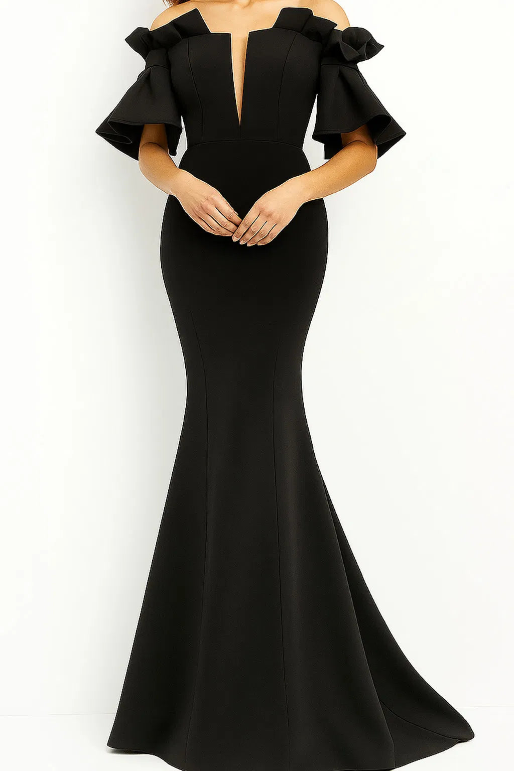 Jovani 06901 Off Shoulder Full Length Trumpet Gown