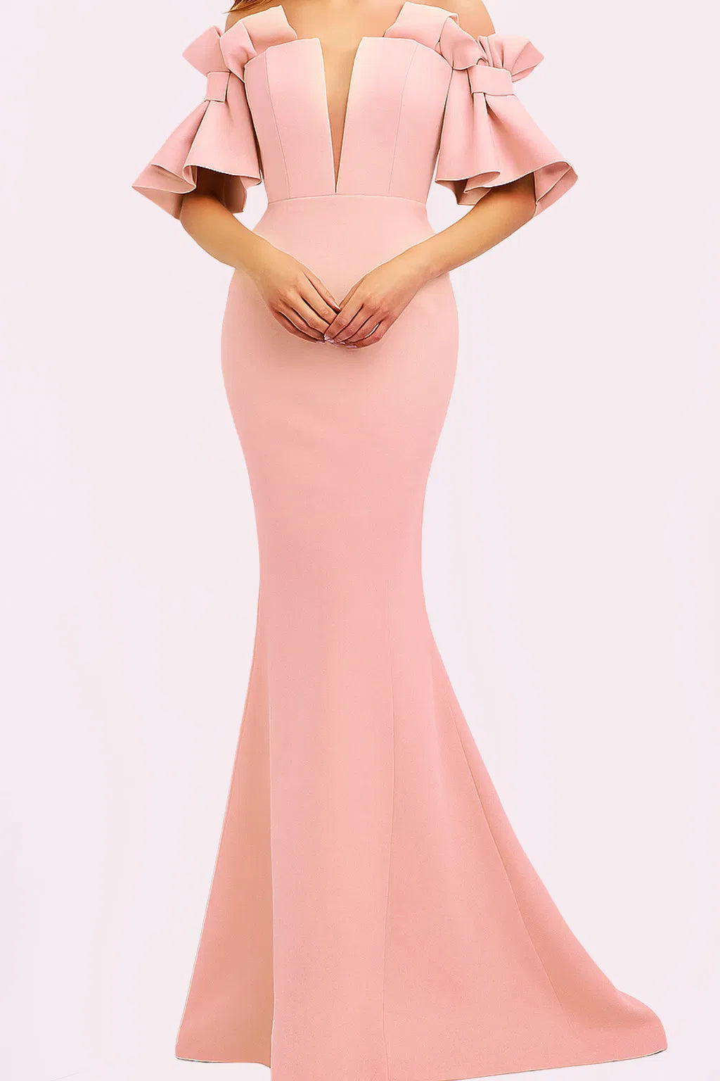 Jovani 06901 Off Shoulder Full Length Trumpet Gown