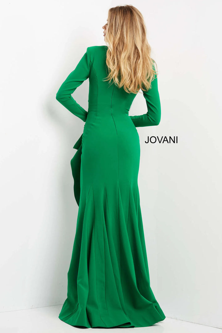 Jovani 06995 Long Ruffle Draped Mother of the Groom Dress