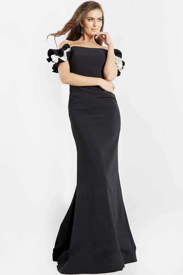 Jovani 07017 Off Shoulder Sheath Evening Dress
