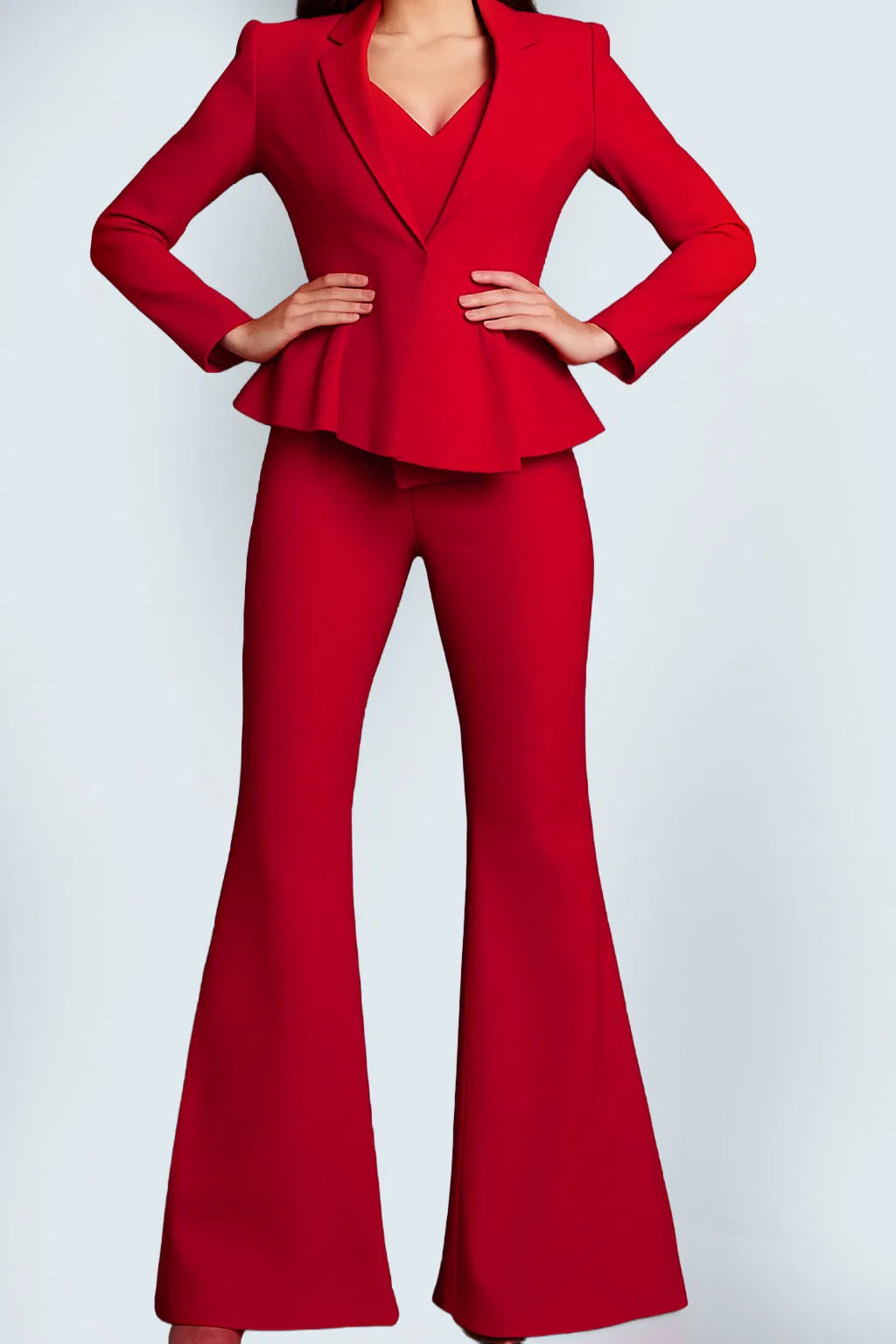 Jovani 09381 Peplum Jacket Two-Piece Jumpsuit