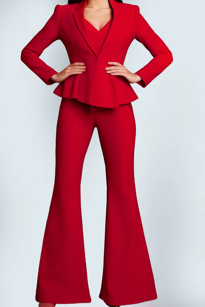 Jovani 09381 Peplum Jacket Two-Piece Jumpsuit