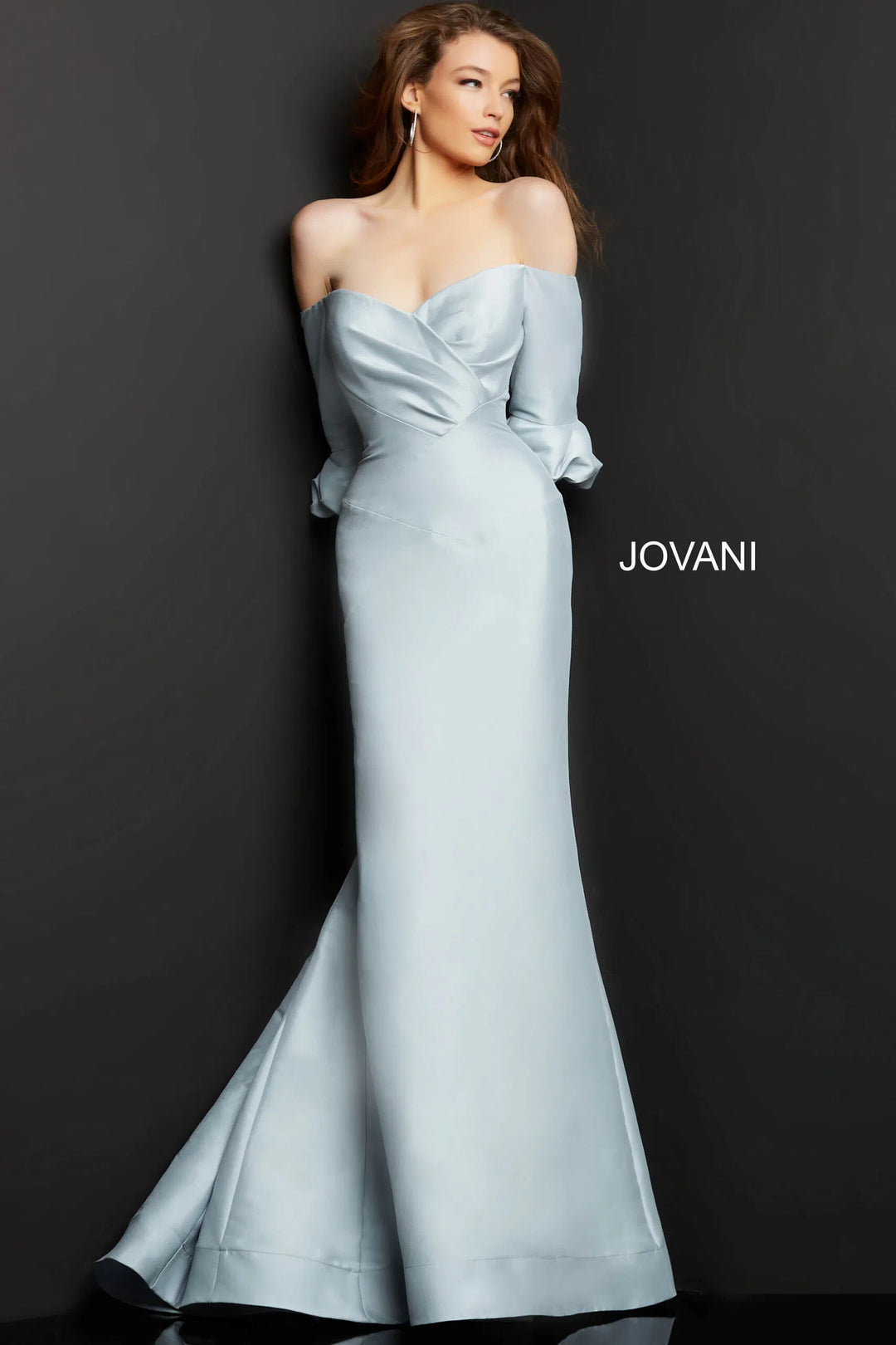 Jovani 09420 Off Shoulder Mermaid Evening Dress