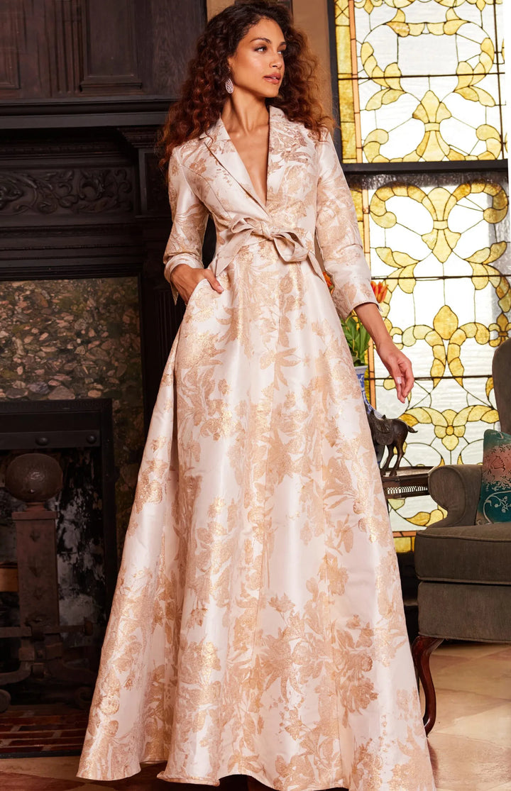 Jovani 23178 Floral Printed A-Line Evening Dress