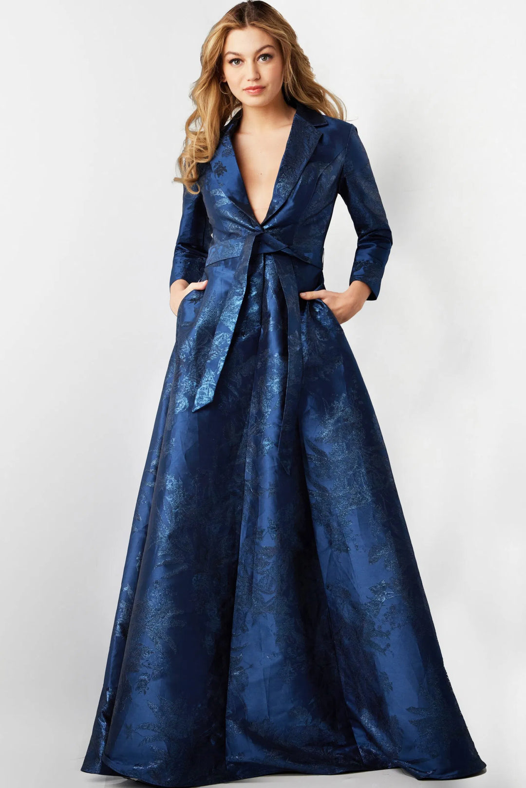 Jovani 23178 Floral Printed A-Line Evening Dress