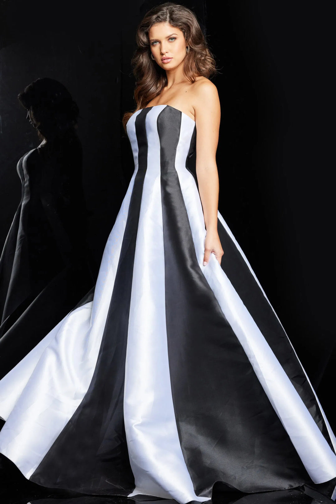 Jovani 23728 Strapless A-line Gown