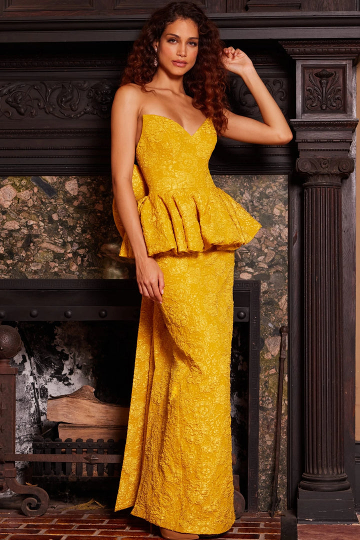 Jovani 23849 V-Neck Floral Evening Dress