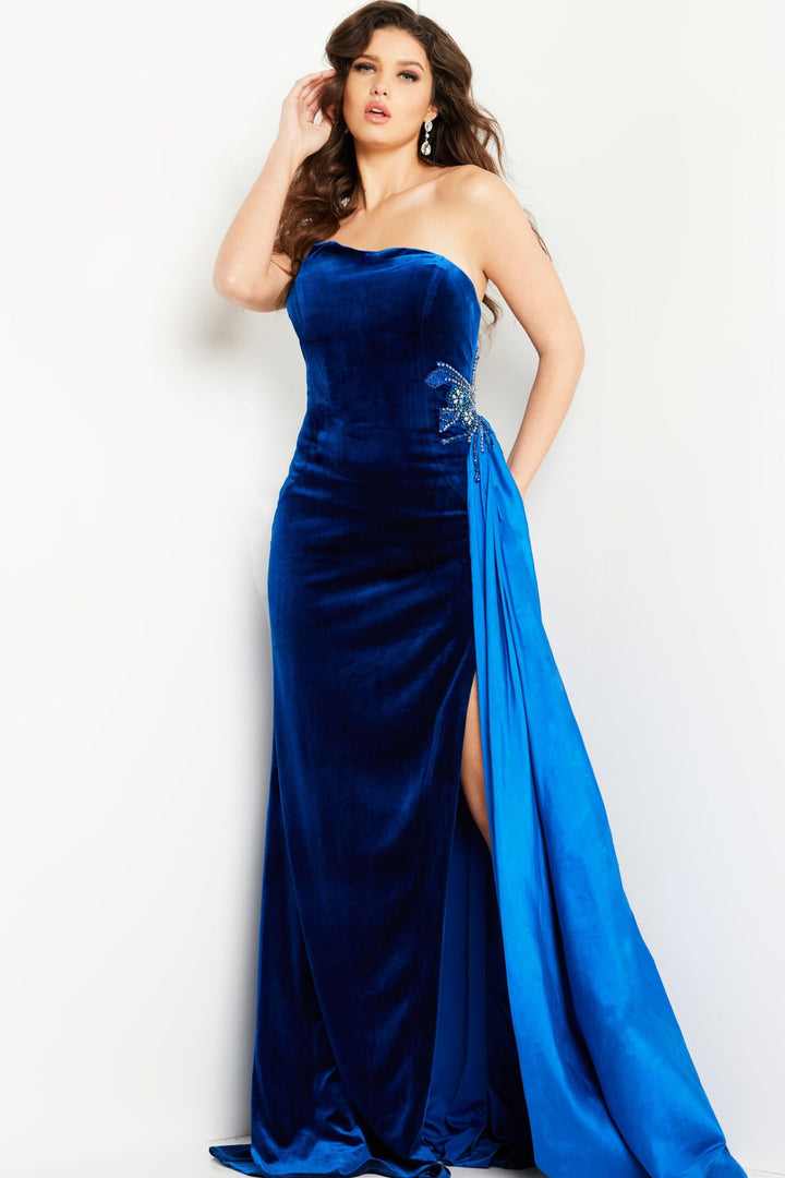 Jovani 23942 Velvet Sweetheart Evening Gown
