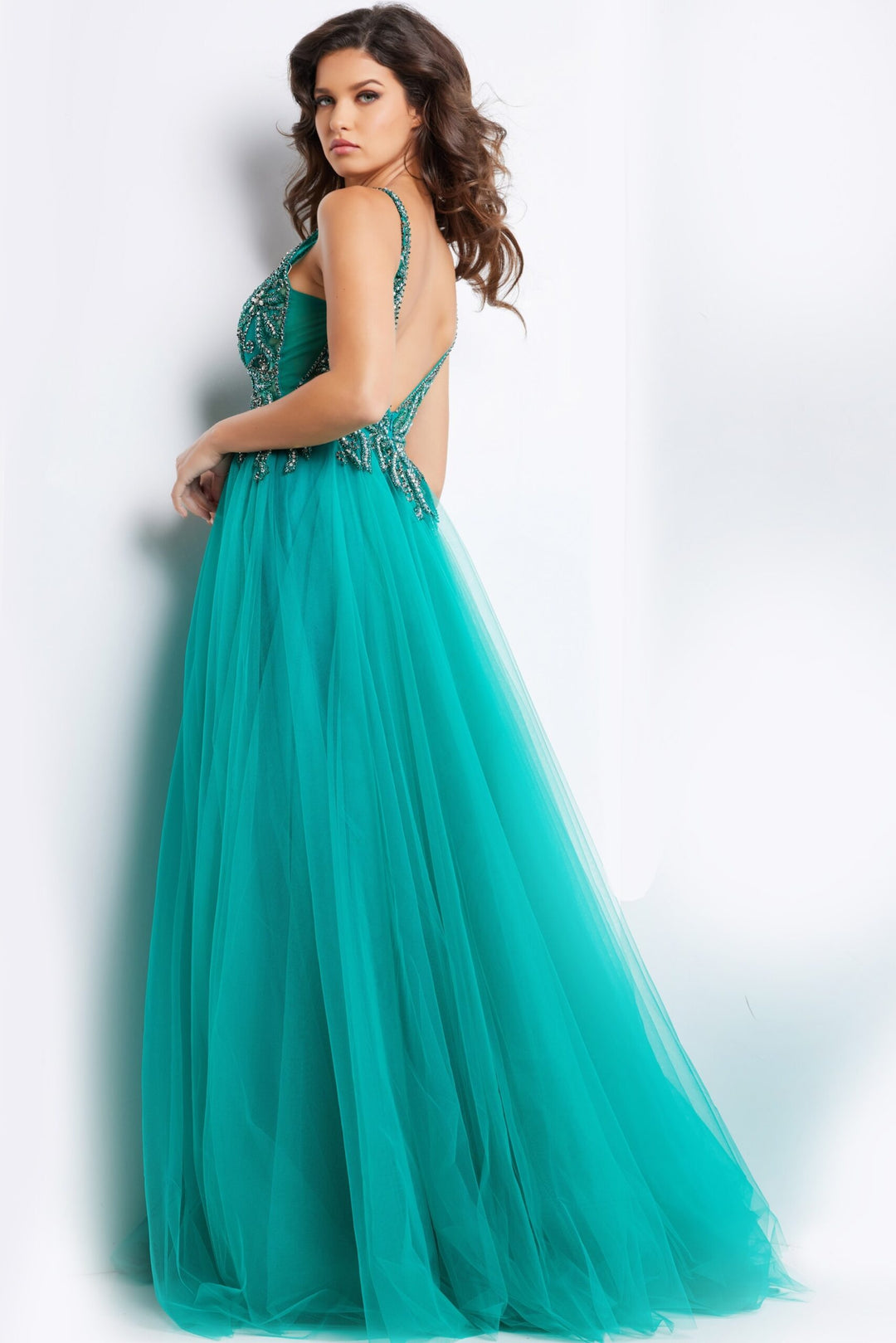 Jovani 23962 Beaded Illusion Ballgown