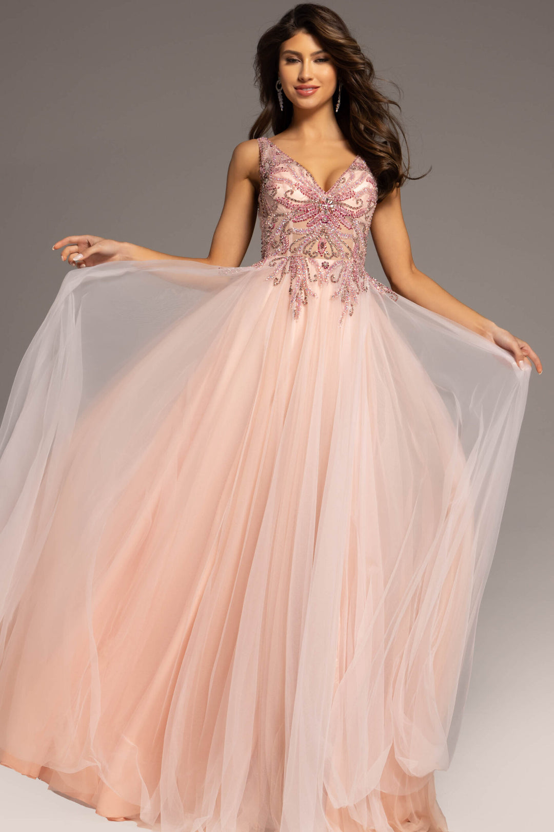 Jovani 23962 Beaded Illusion Ballgown