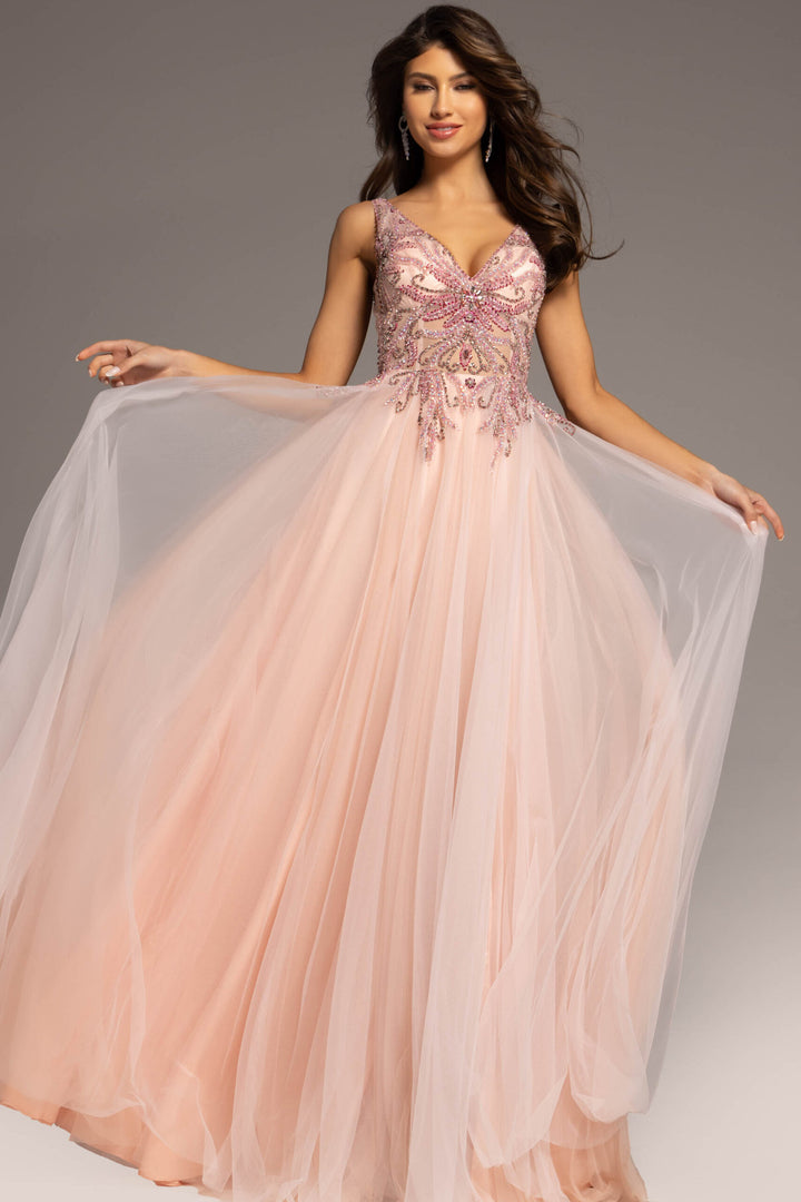Jovani 23962 Beaded Illusion Ballgown