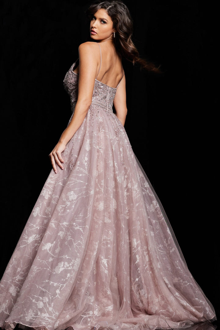 Jovani 24001 V-Neck Column Dress