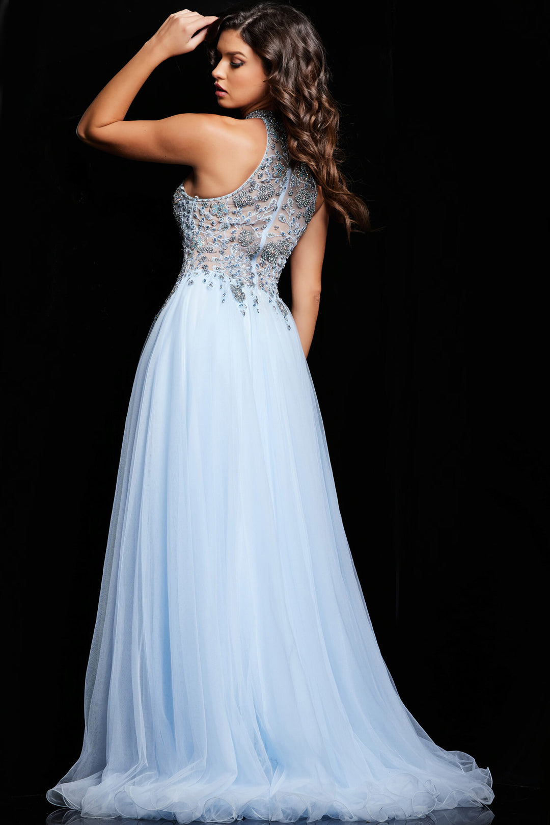 Jovani 24094 Halter Tulle Ballgown