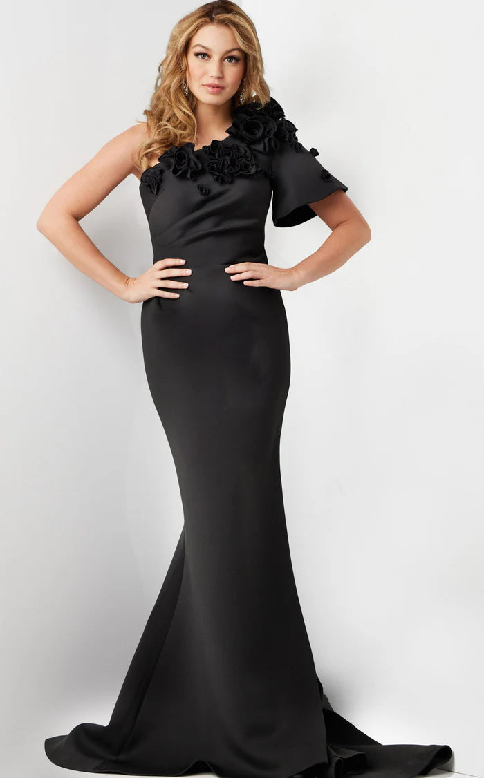 Jovani 24279 Asymmetric Trumpet Evening Dress