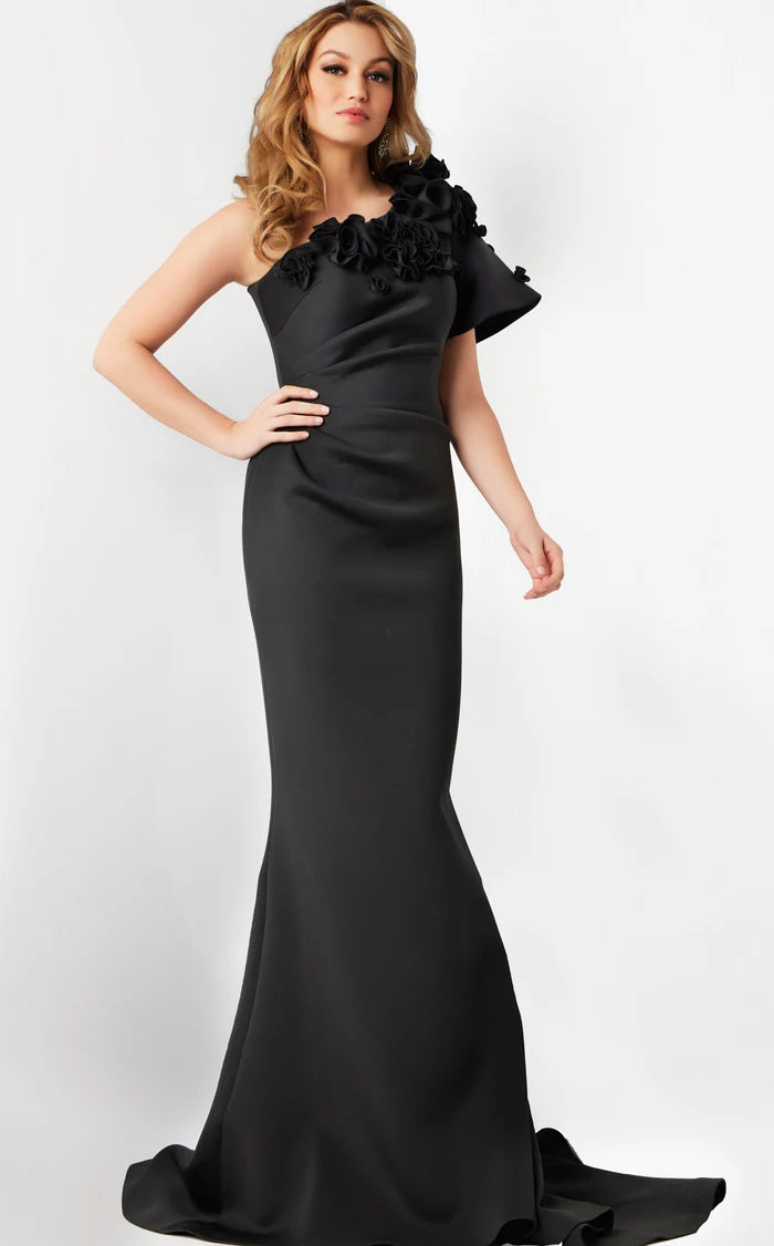 Jovani 24279 Asymmetric Trumpet Evening Dress