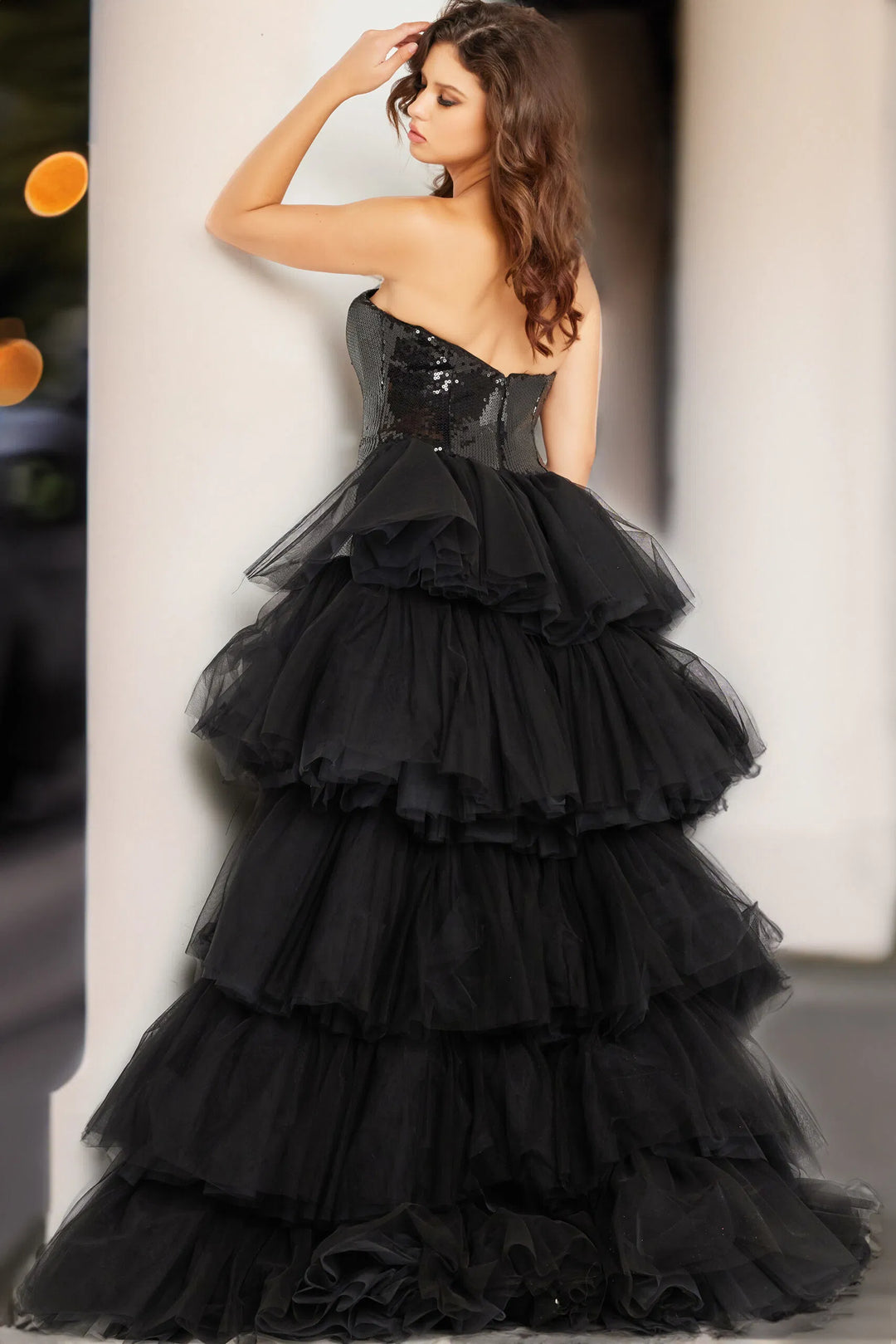 Jovani 24554 Sweetheart Ruffled Prom Dress