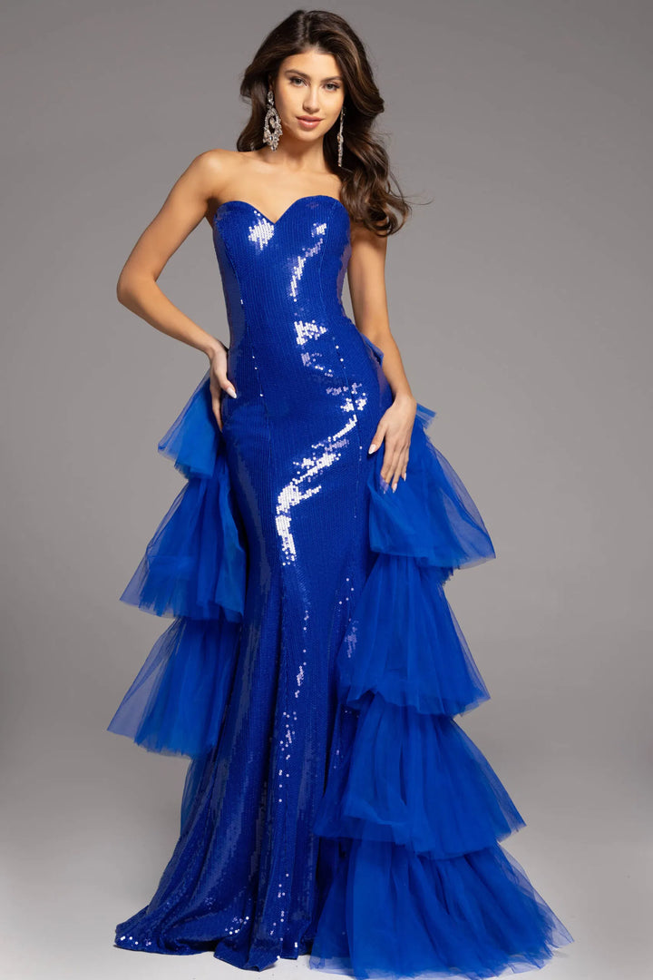Jovani 24554 Sweetheart Ruffled Prom Dress
