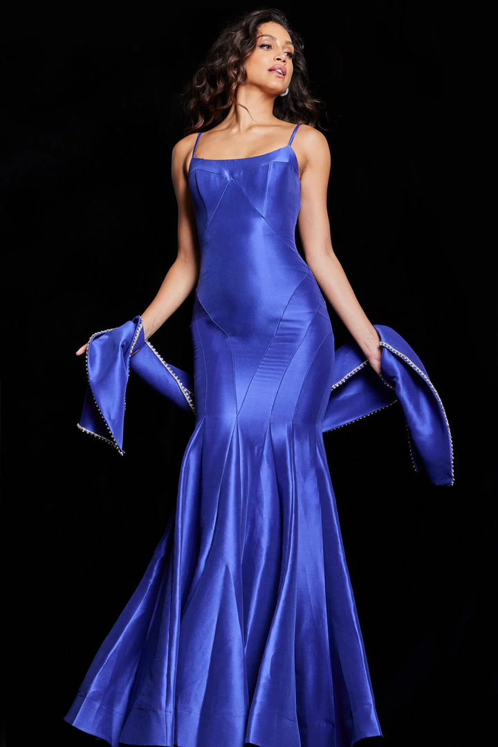 Jovani 24642 Spaghetti Strap Trumpet Dress