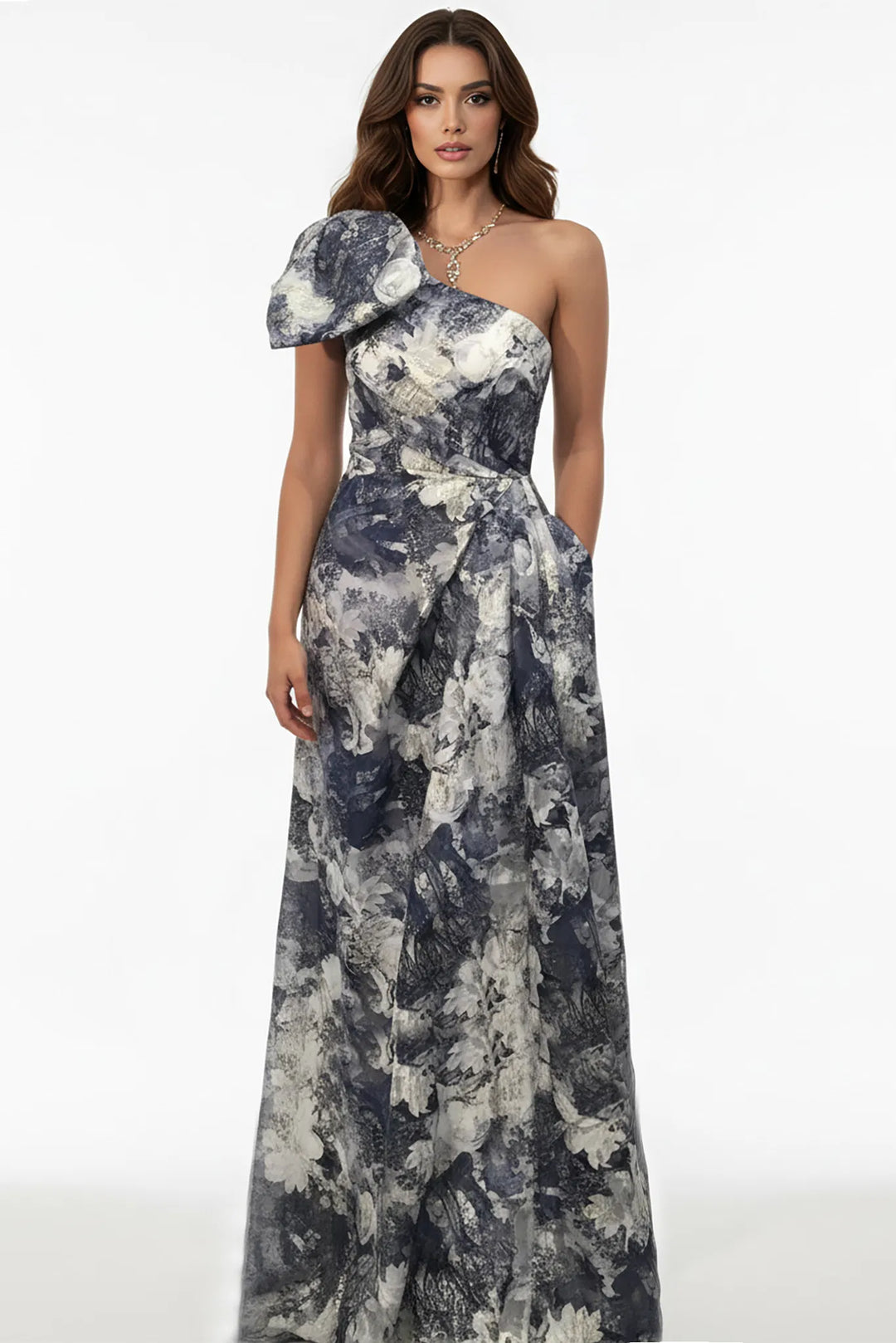 Jovani 25663 One -Sleeve A-line Dress