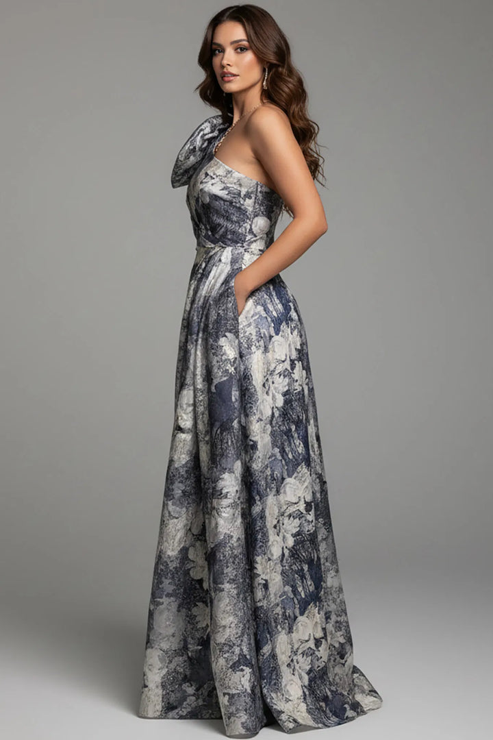 Jovani 25663 One -Sleeve A-line Dress