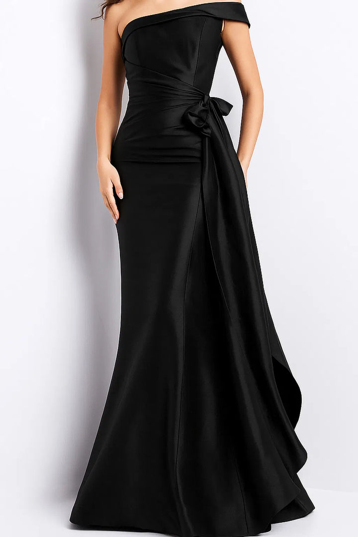 Jovani 25831 Straight Ruched Waist Evening Gown
