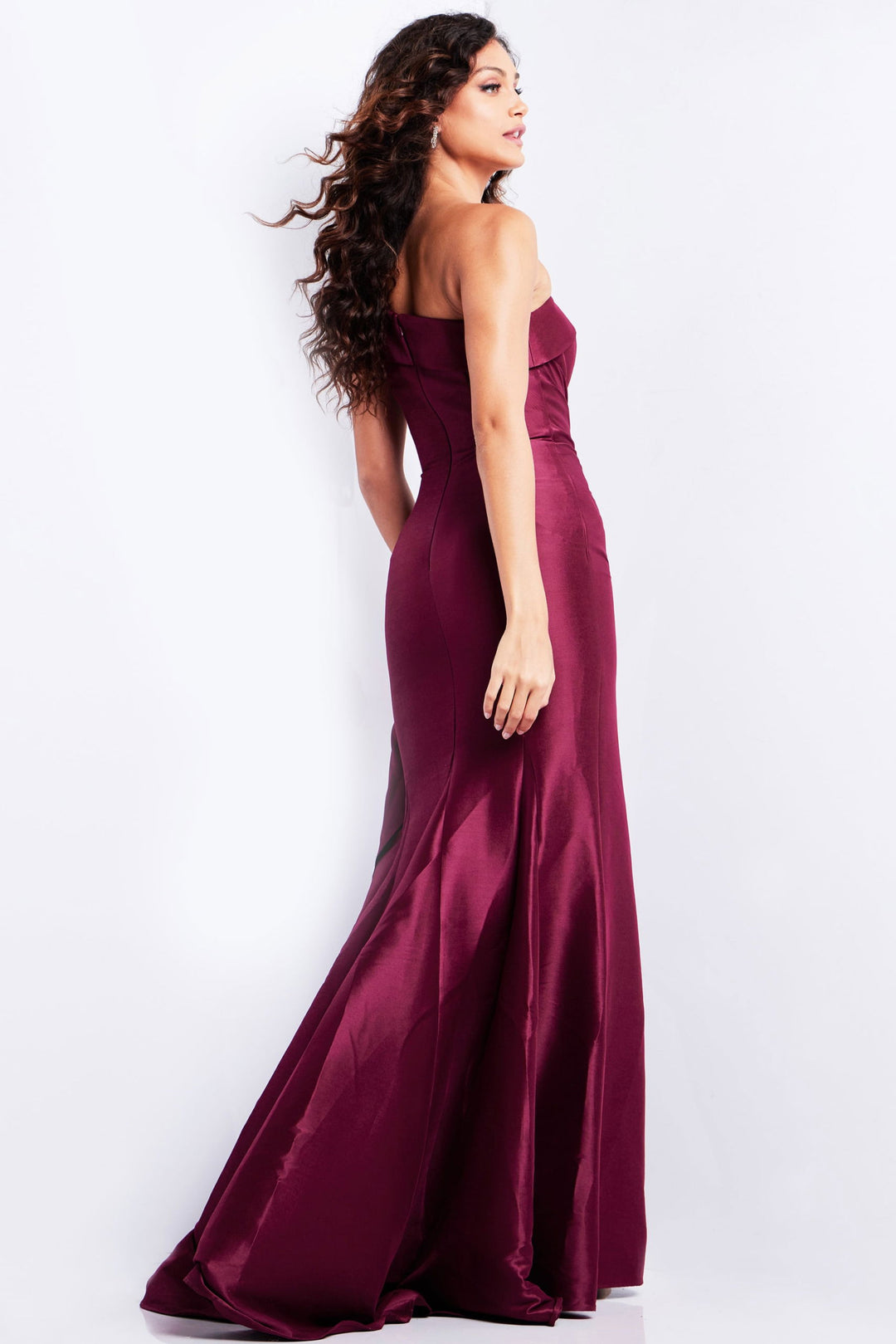 Jovani 25831 Straight Ruched Waist Evening Gown