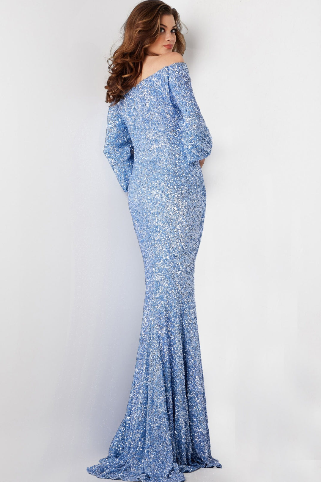 Jovani 25949 Sequin Off-Shoulder Prom Gown