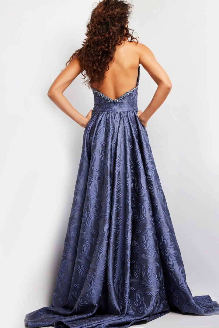 Jovani 26115 Backless Overskirt Evening Gown