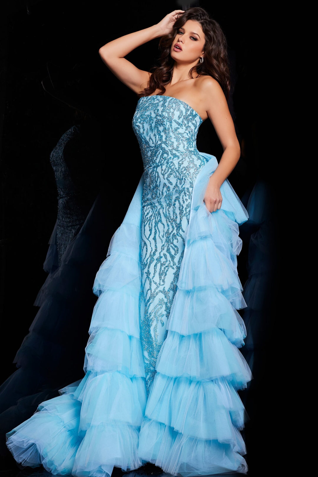 Jovani 26119 Glitter Fitted Prom Dress