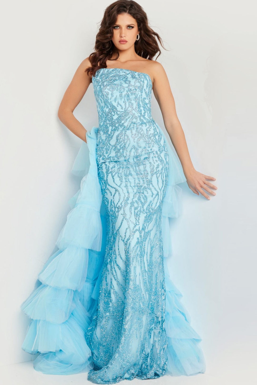 Jovani 26119 Glitter Fitted Prom Dress