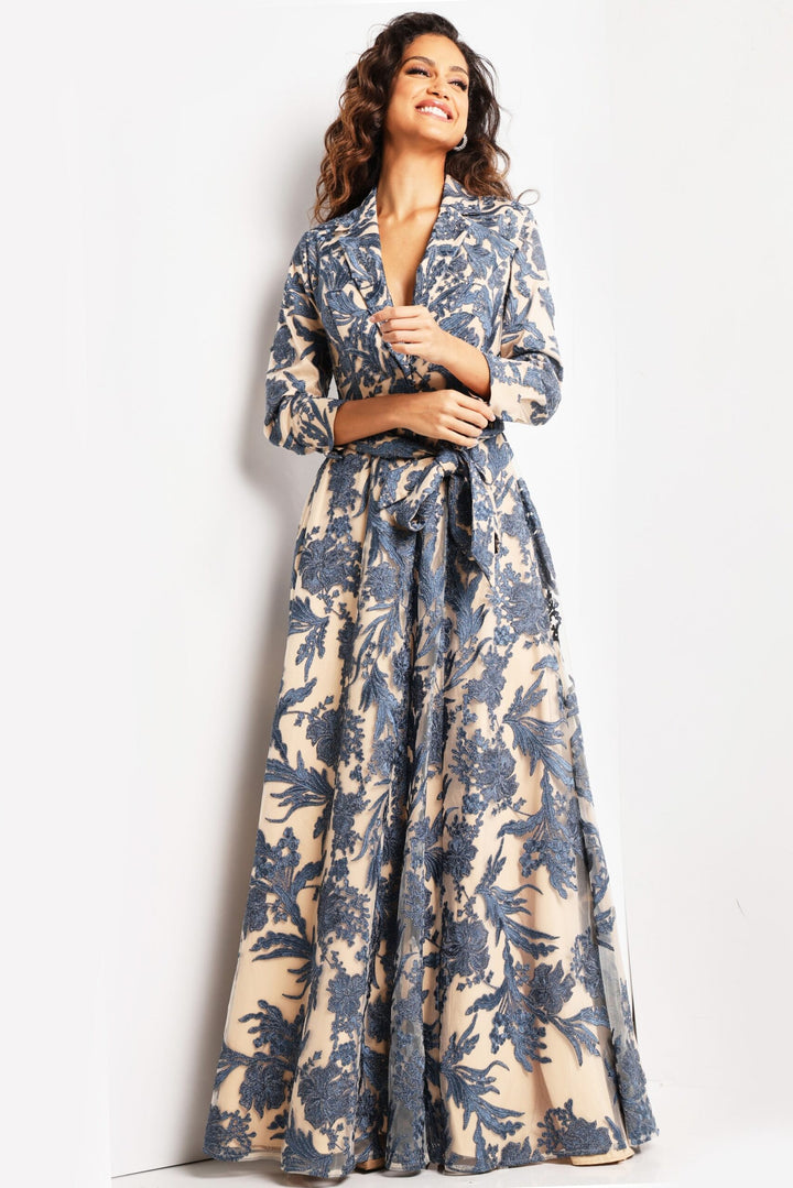 Jovani 26148 Collared Embroidered Evening Dress