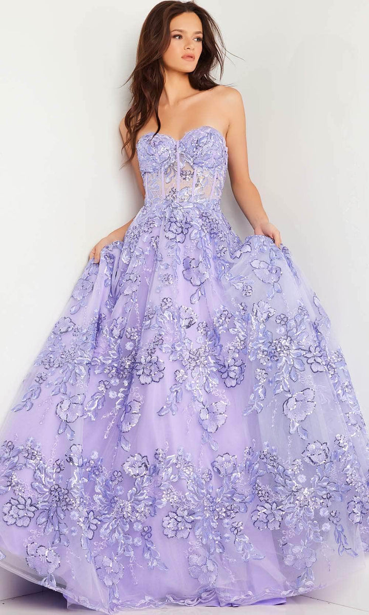 Jovani 26223 Floral Illusion Ballgown
