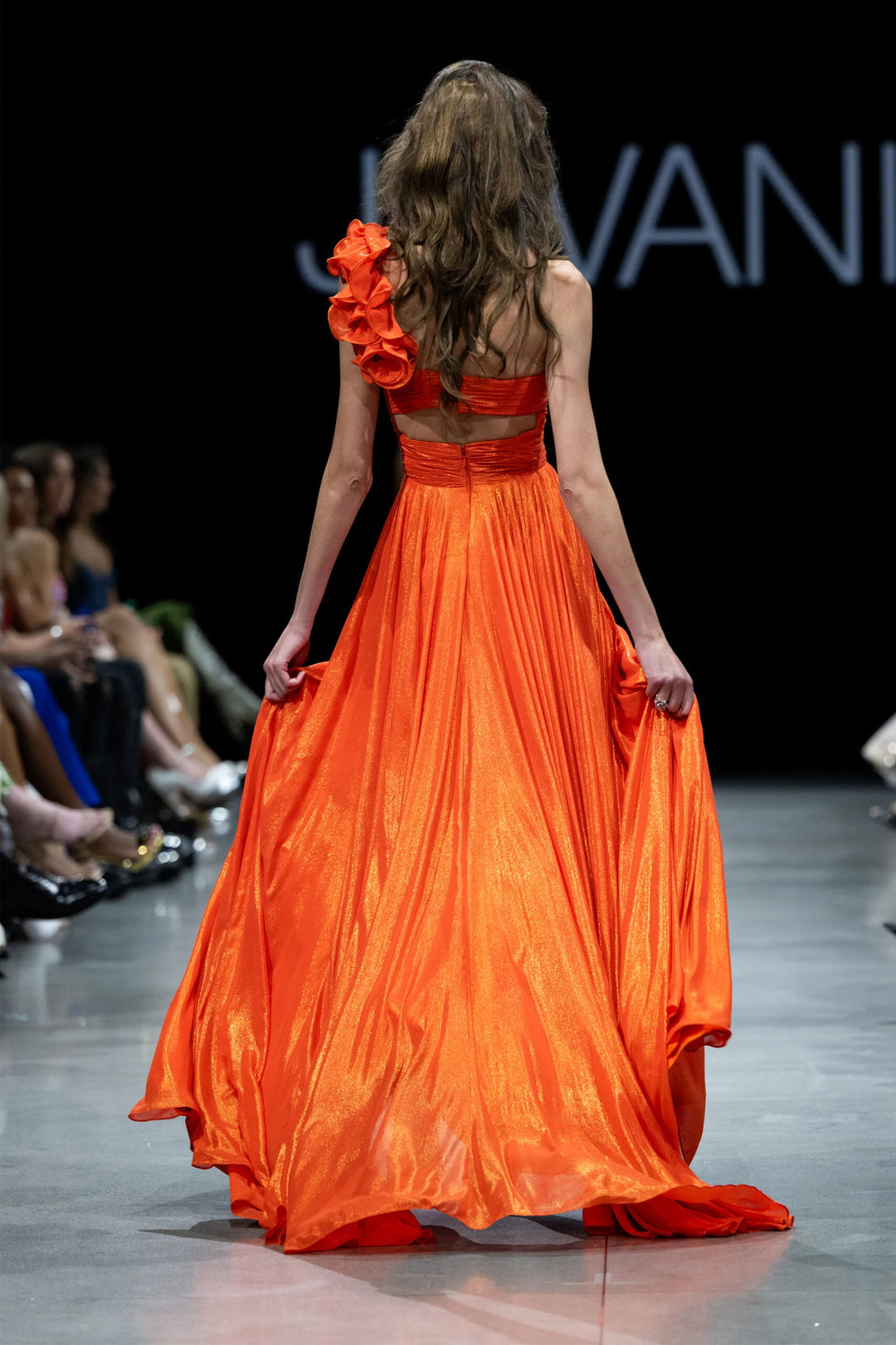 jovani red floral dress Strapless Gown With 3D Floral Detail And Fitted Silhouette 40214