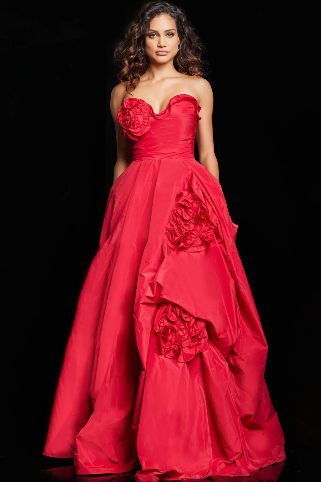 Jovani 37266 Strapless Ruffle Ballgown