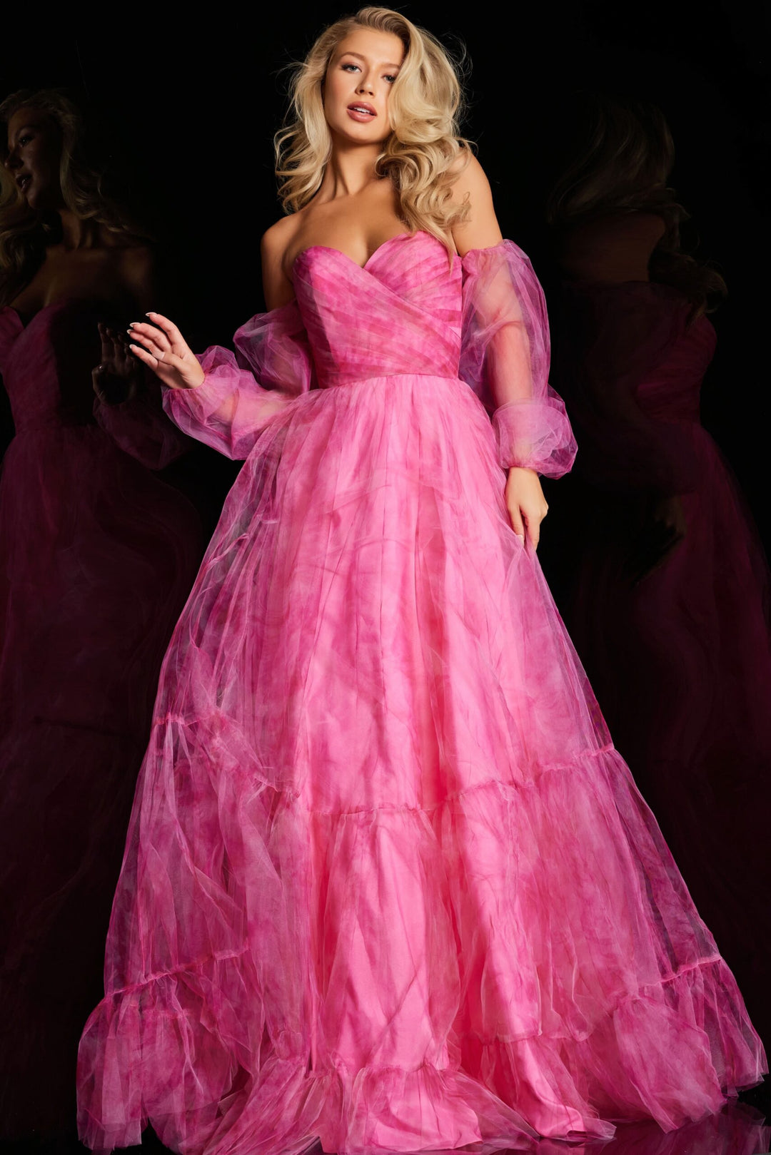 Jovani 38605 Pleated Bodice A-Line Dress The Gown Galleria Jovani 38605 Pleated Bodice A-Line Dress The Gown Galleria