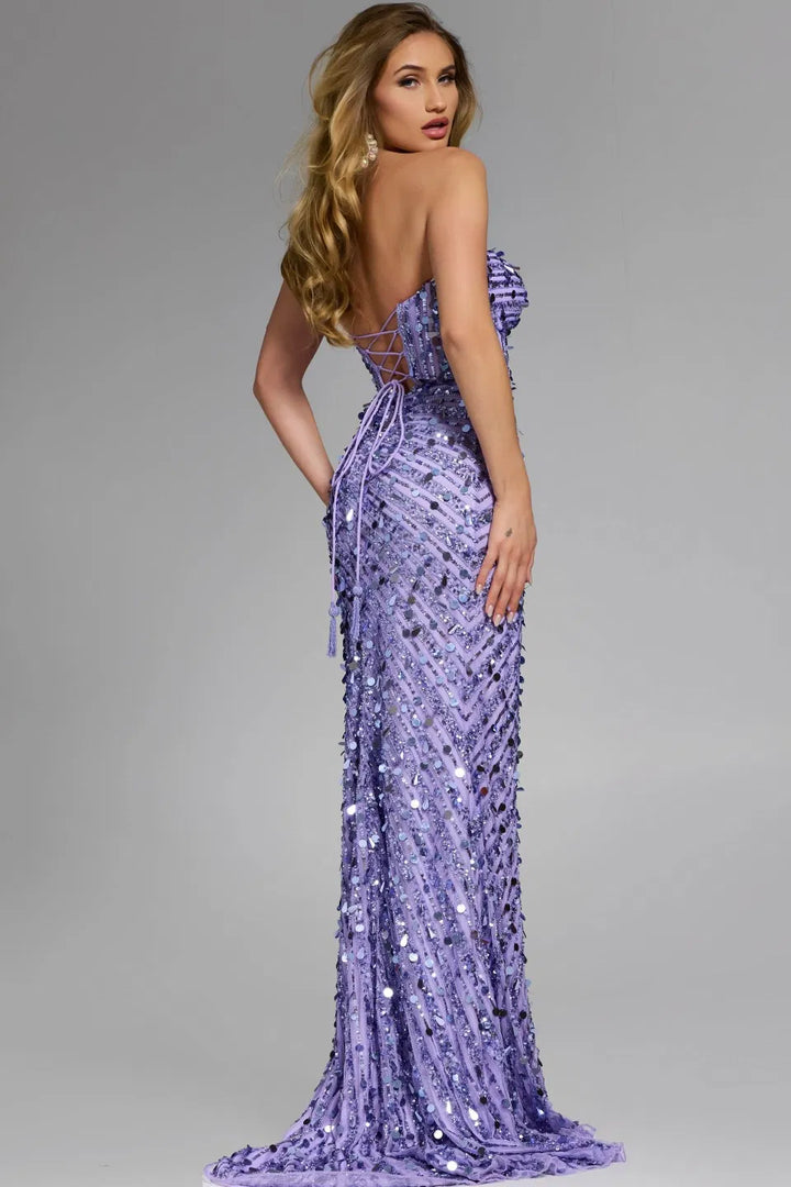 Jovani 46714 Sequin Embellished Silhouette Evening Gown