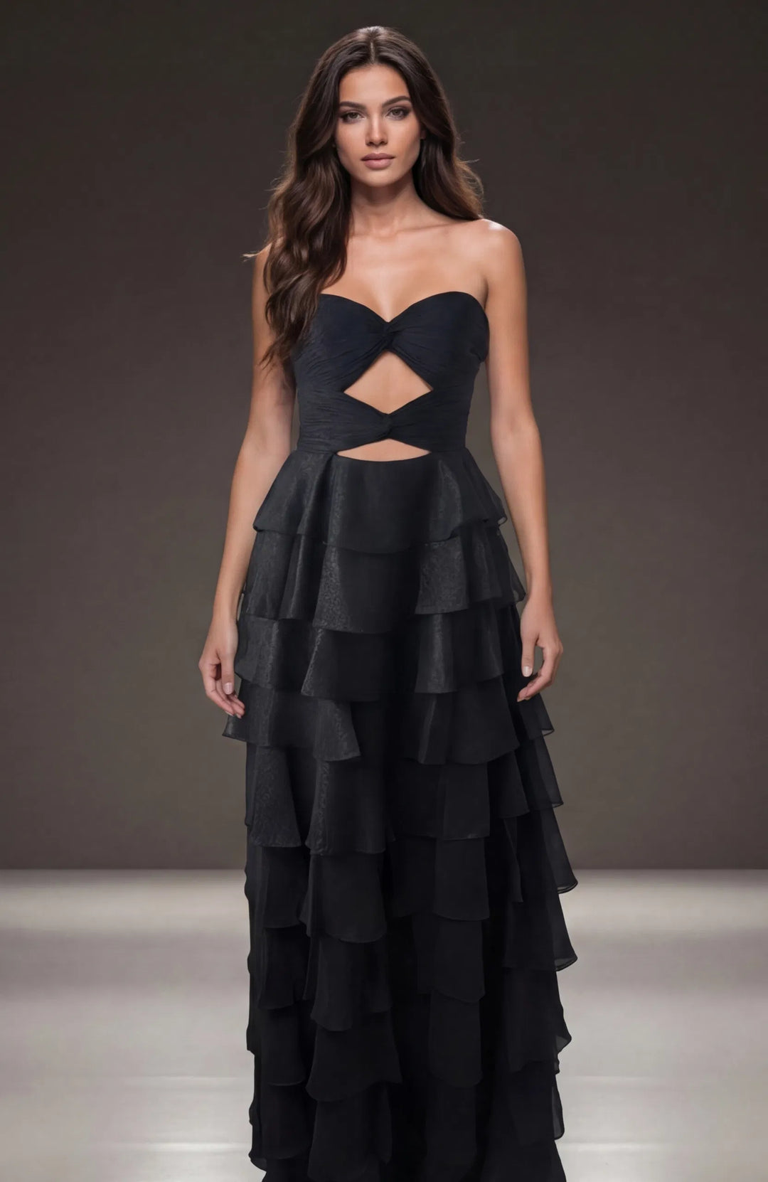 Jovani 47898 A-Line Prom Dress With Ruffle Detail