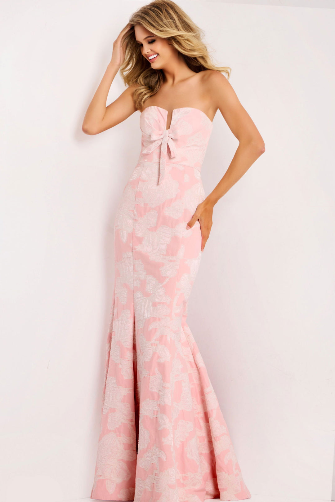 Jovani 48260 Evening Gown - Mermaid Silhouette With Bow Detail