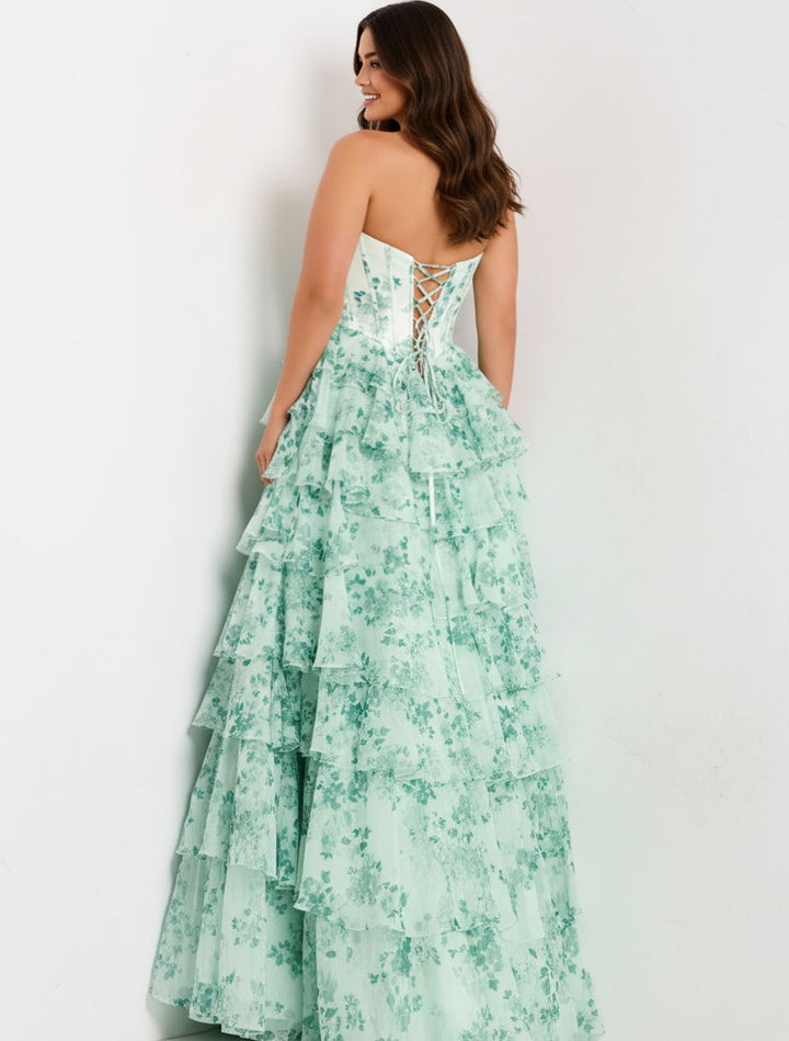 Jovani 48772 Evening Gown Sweetheart Corset Floral Ballgown