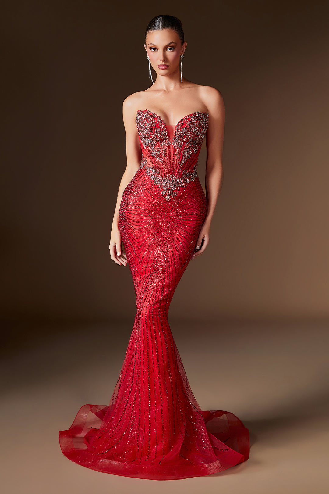 Cinderella Divine KV1129 Fitted Prom Dress with Sweetheart Neckline