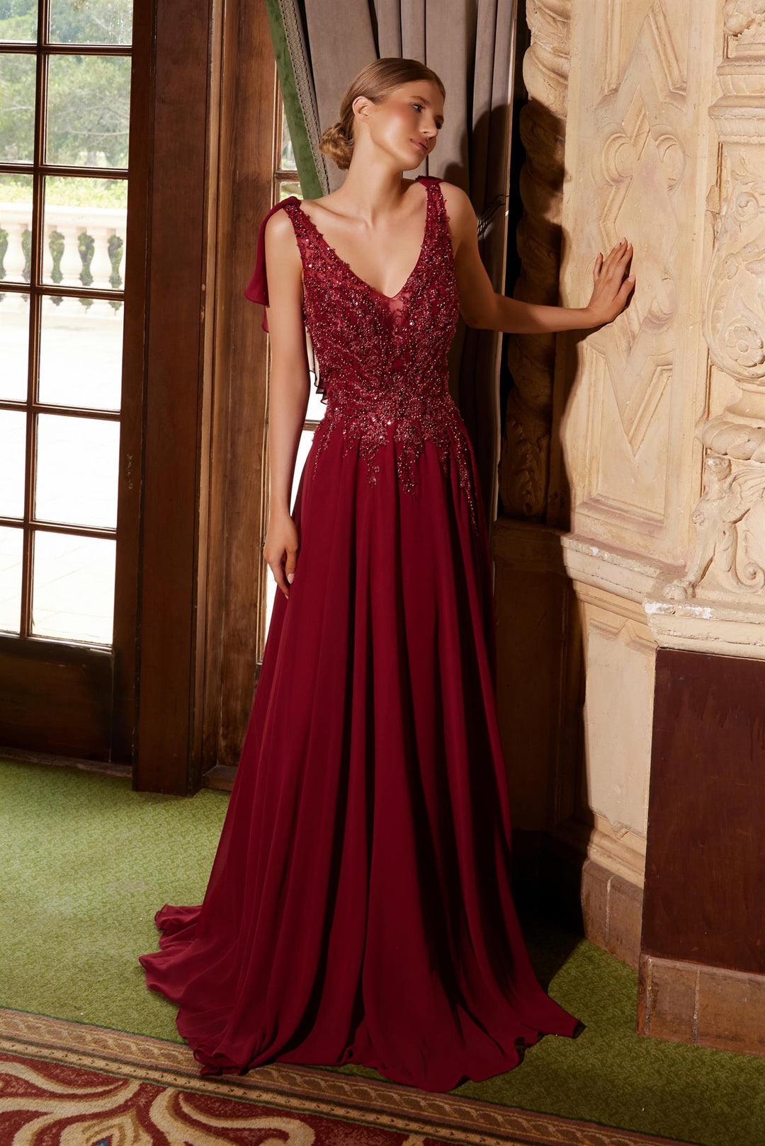 NOX ANABEL MJ132 Chiffon Floral Embroidered Mother Of The Bride Dress NOX ANABEL MJ132 Chiffon Floral Embroidered Mother Of The Bride Dress
