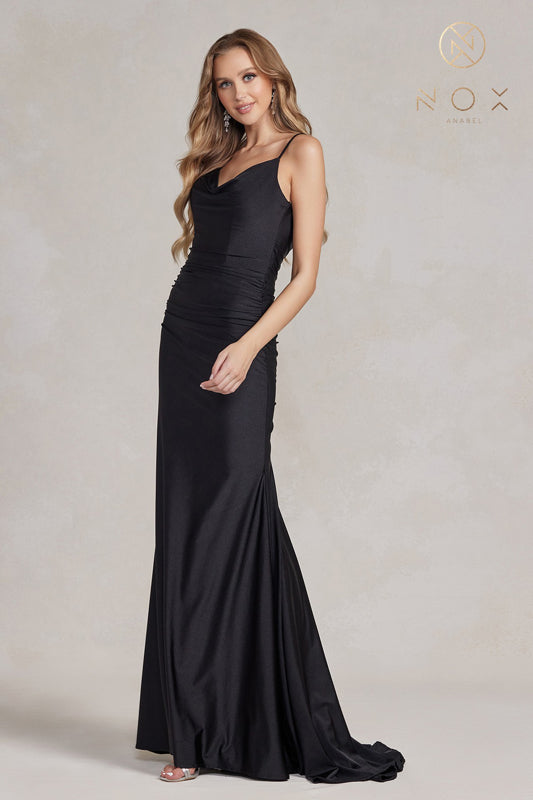 NOX ANABEL K490 Open Back Cowl Mermaid Dress