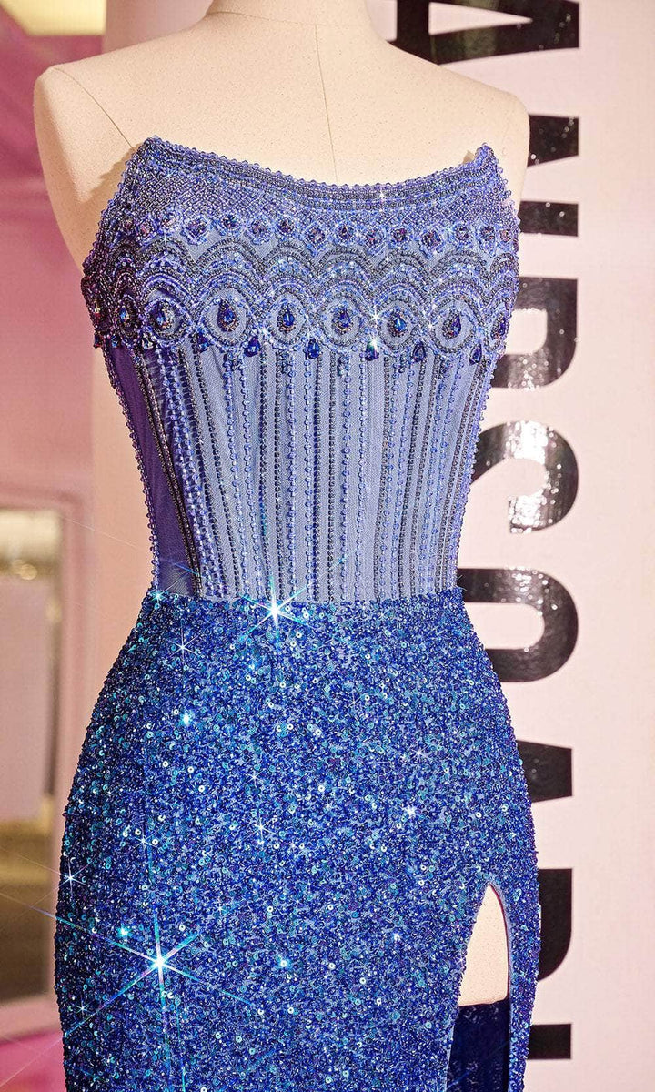 PORTIA & SCARLETT PS24877C Scoop Strapless Corset Beeded Gown