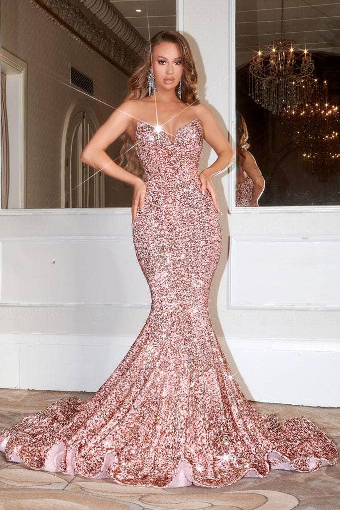 Portia & Scarlett PS21208 Strapless Mermaid Silhouette Evening Gown